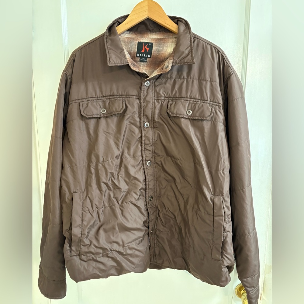Killik Brown Plaid lined Jacket 2XL